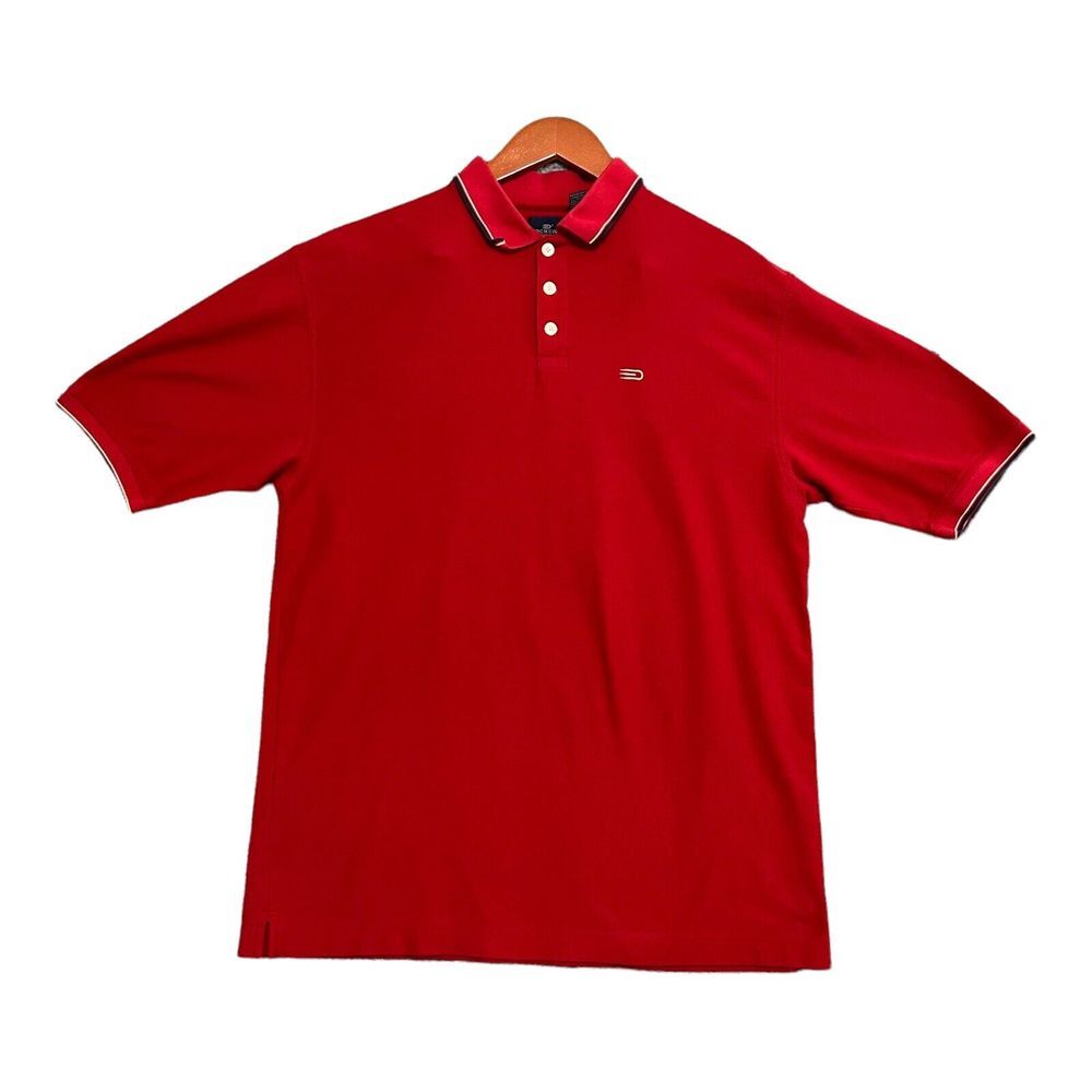 Dockers‎ Shirt Mens Large Red Polo Collard Short Sleeve Casual Golf